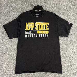 Appalachian State University Shirt Mens Large Black Mountaineers Champion